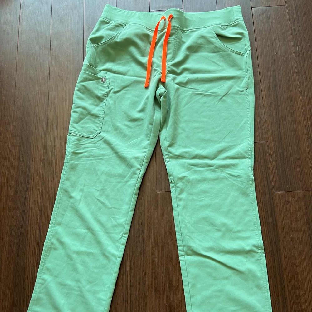 FIGS Jade Green Kade Scrub Pants - Large TALL